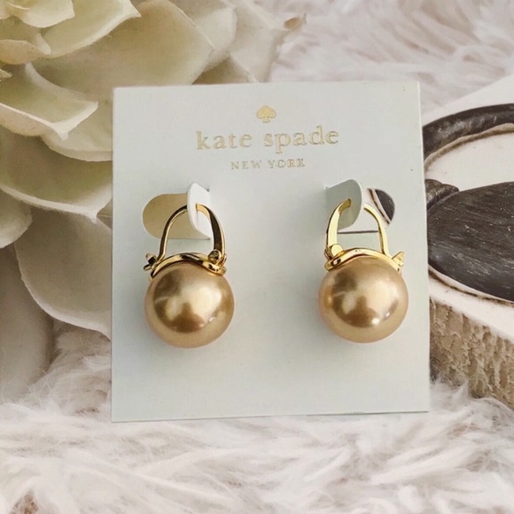 Kate Spade Champagne Pearl Drop Earrings - Picture 4 of 4